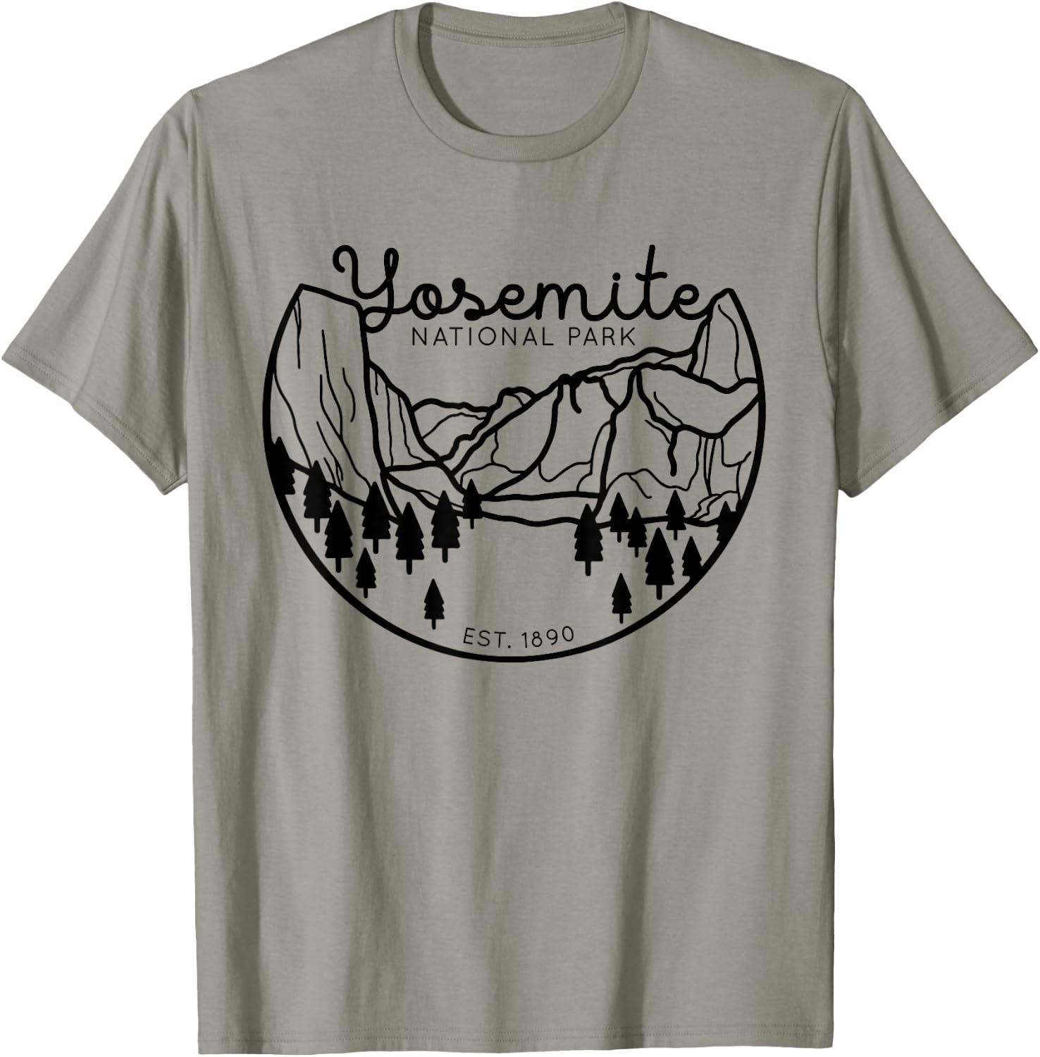 Yosemite National Park 1890 California Sierra Nevada T-Shirt - T-Shirt | Sand