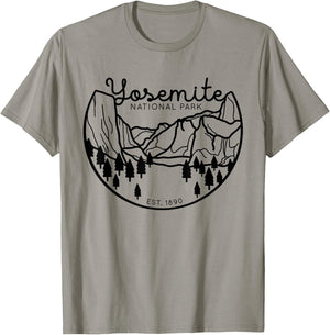Yosemite National Park 1890 California Sierra Nevada T-Shirt - T-Shirt | Sand