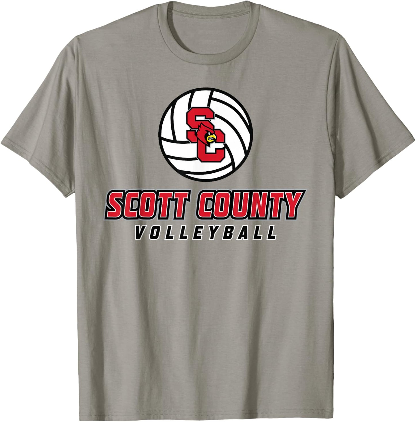 Scott County High School Cardinals Volleyball T-Shirt - T-Shirt | Sand