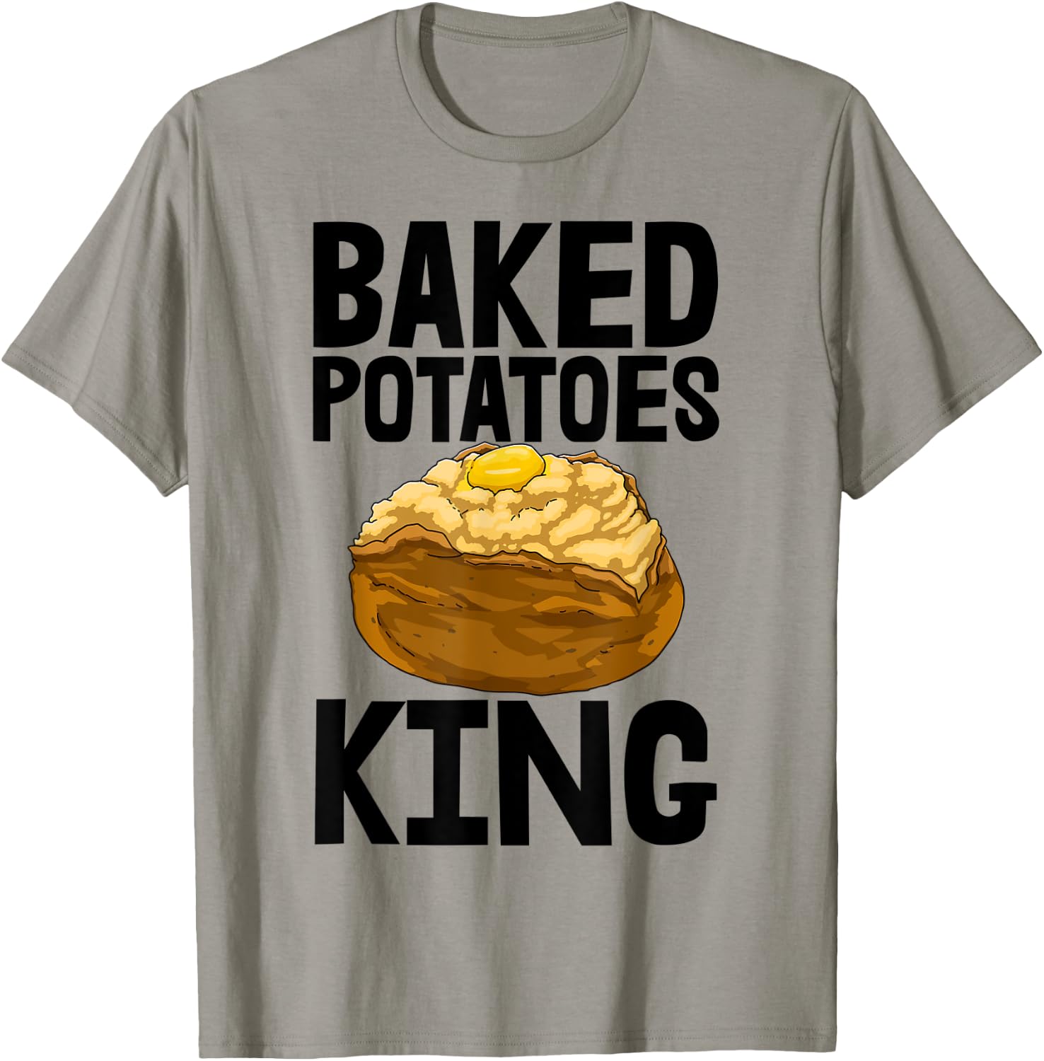 Baked Potato King Funny Baker Love Women Foodie T-Shirt - T-Shirt | Sand