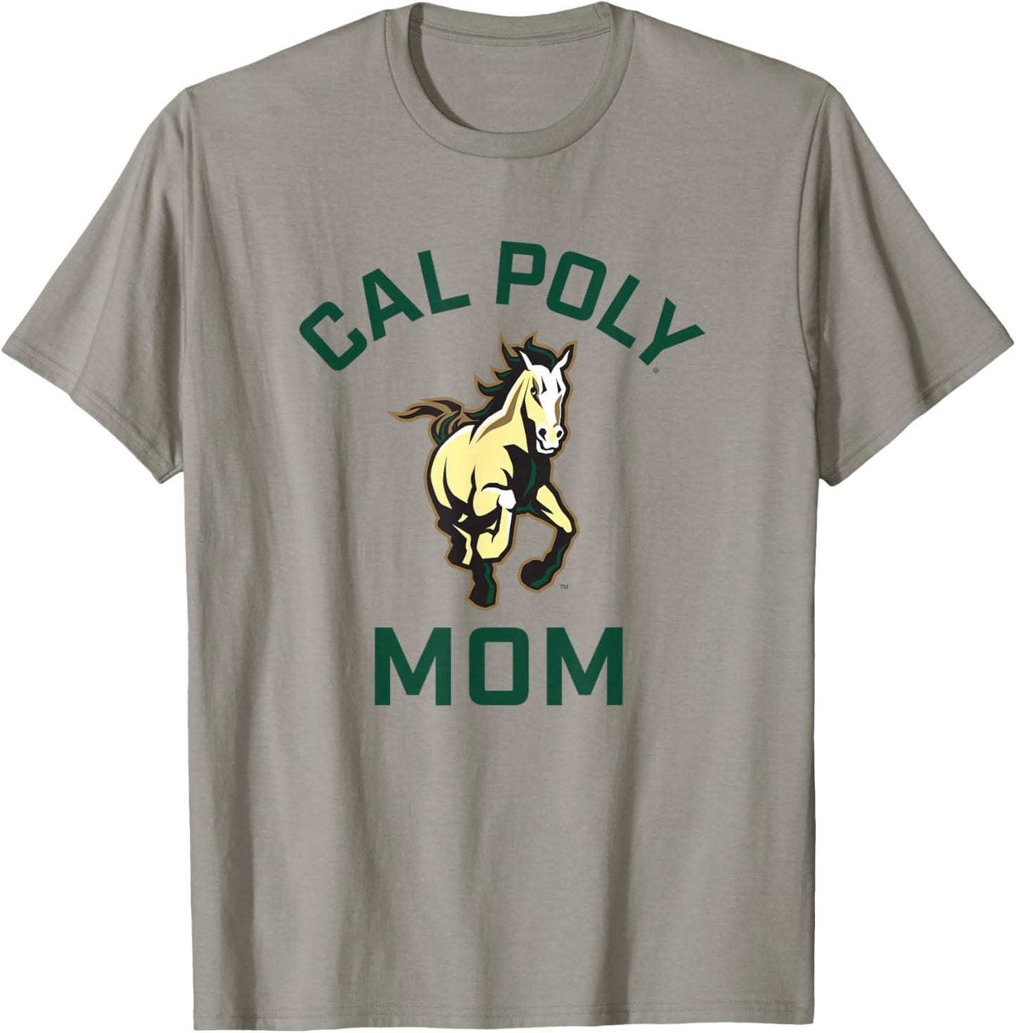 Cal Poly Mustangs Arched Mom T-Shirt - T-Shirt | Sand