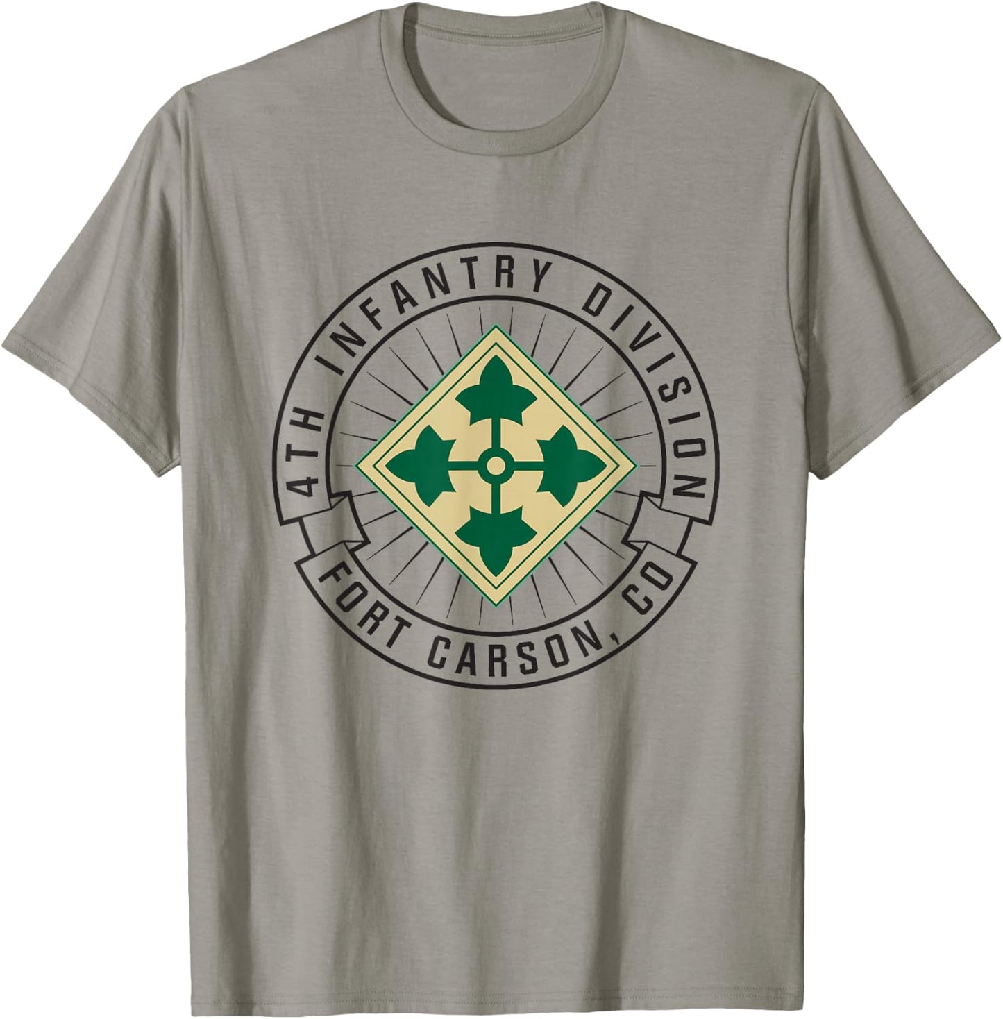 Fort Carson United States Army 4th Infantry Division T-Shirt - T-Shirt | Sand