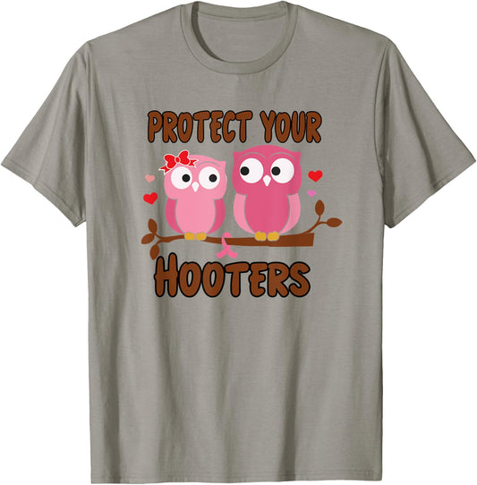 Breast Cancer Protect Hooters Support Awareness Women T-Shirt - T-Shirt | Sand