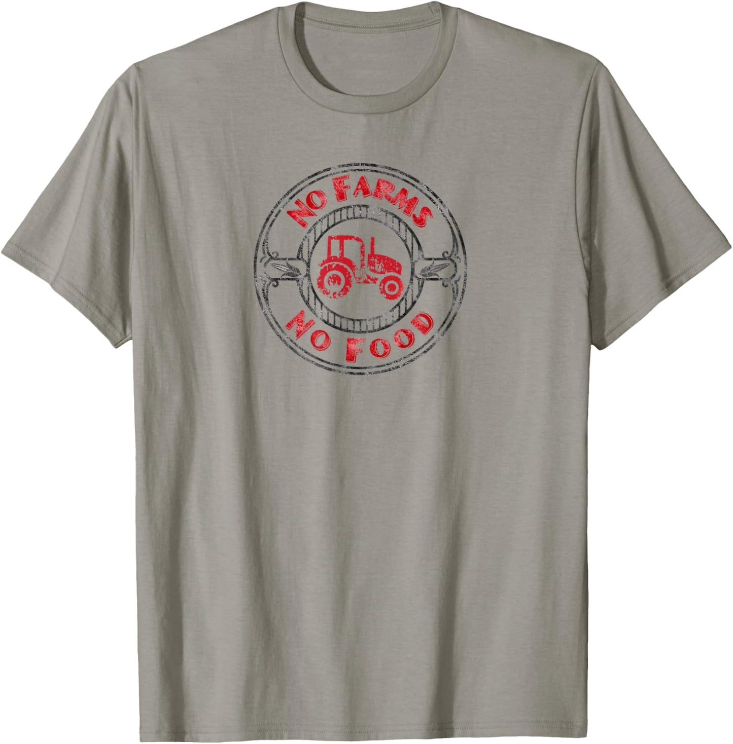No Farms No Food Support Agriculture Farming - Tractor T T-Shirt - T-Shirt | Sand