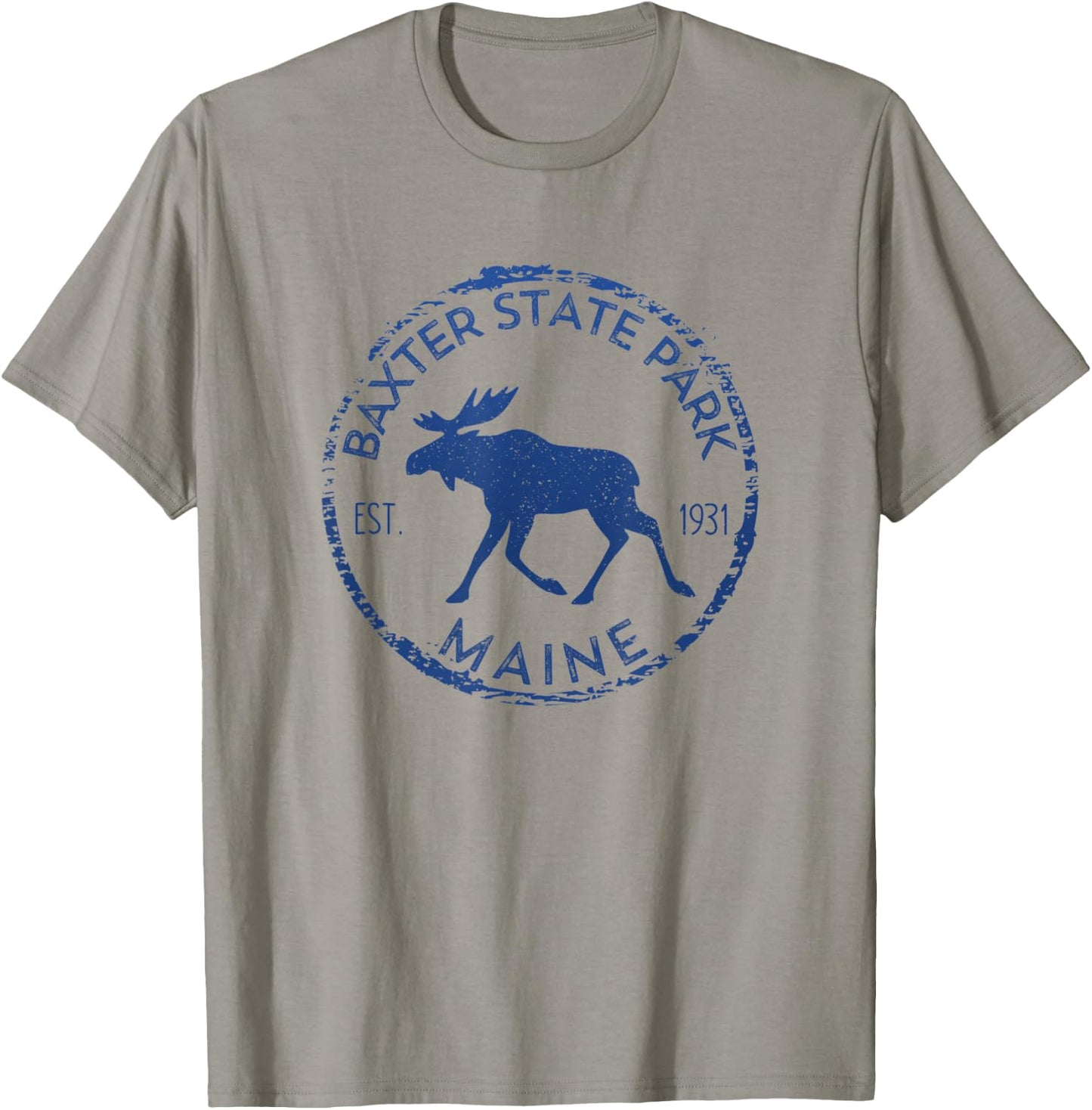 Baxter State Park Maine Moose Outdoors T-Shirt - T-Shirt | Sand