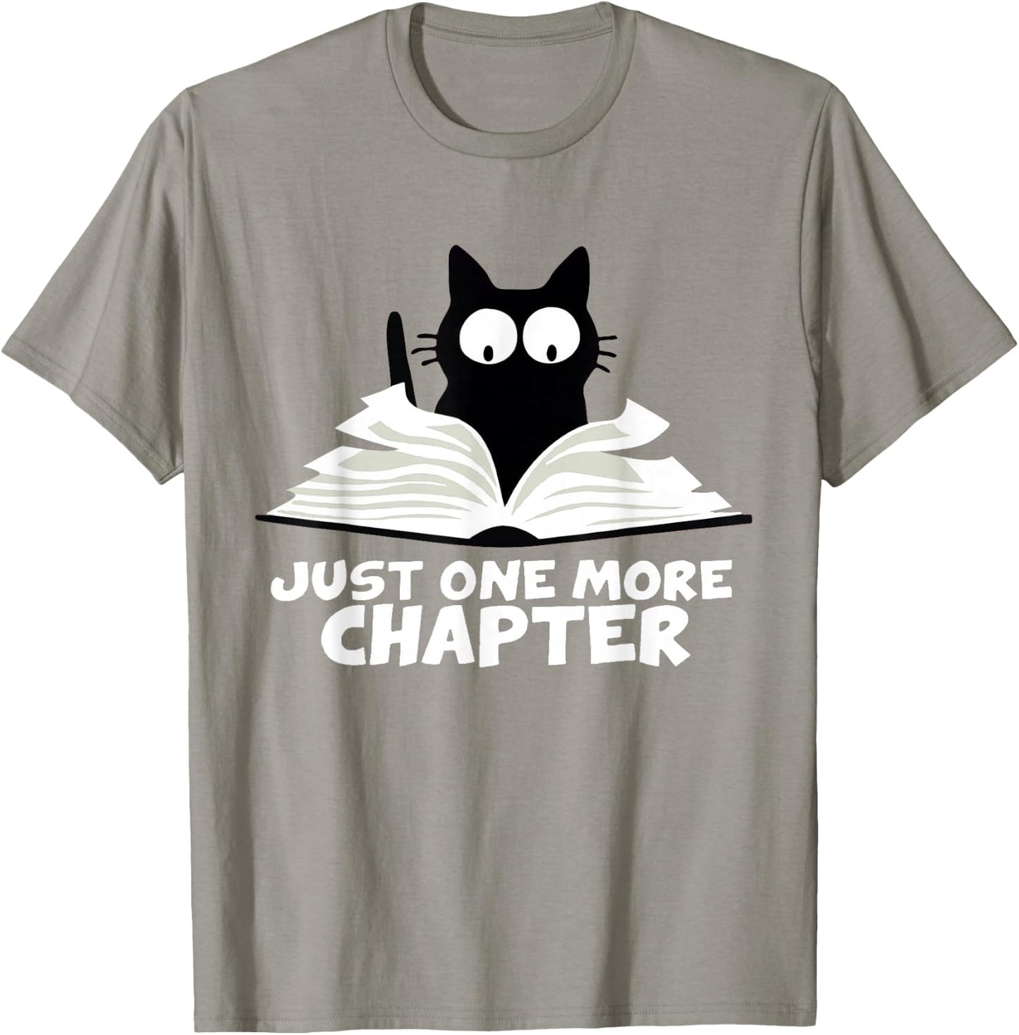 Just One More Chapter Cat Funny Love Cat Black Book T-Shirt - T-Shirt | Sand