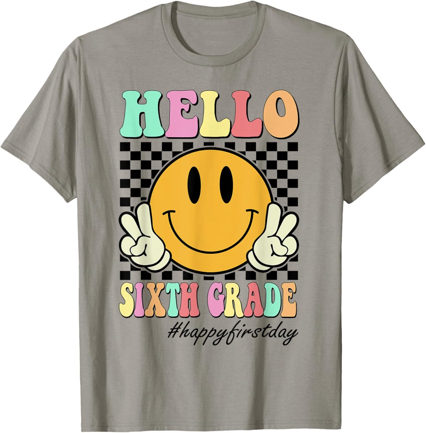 Hello Sixth Grade Teachers Students Back To School 6th Grade Men Women Girls Kids T-Shirt - T-Shirt | Sand