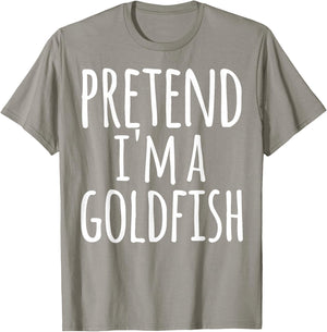 Funny Easy Lazy Halloween PRETEND I'M A GOLDFISH Costume T-Shirt - T-Shirt | Sand