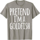 Funny Easy Lazy Halloween PRETEND I'M A GOLDFISH Costume T-Shirt - T-Shirt | Sand