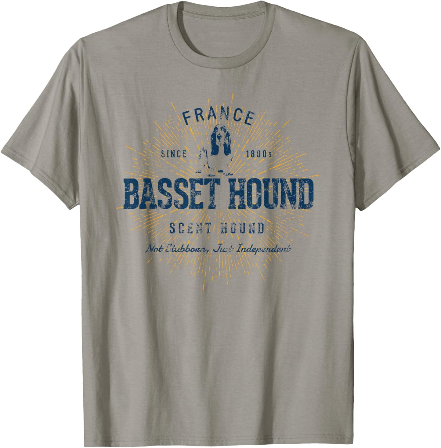 Retro Vintage Basset Hound T-Shirt - T-Shirt | Sand