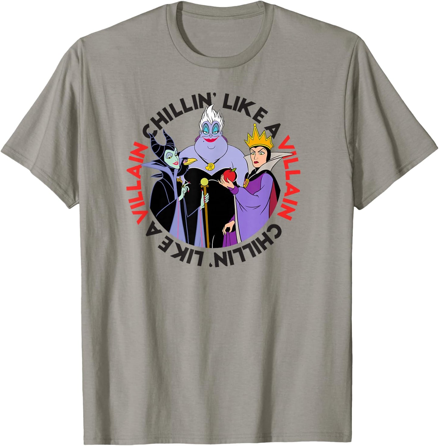 Disney Villains - Ursula, Maleficent, and Queen Grimhilde T-Shirt - T-Shirt | Sand