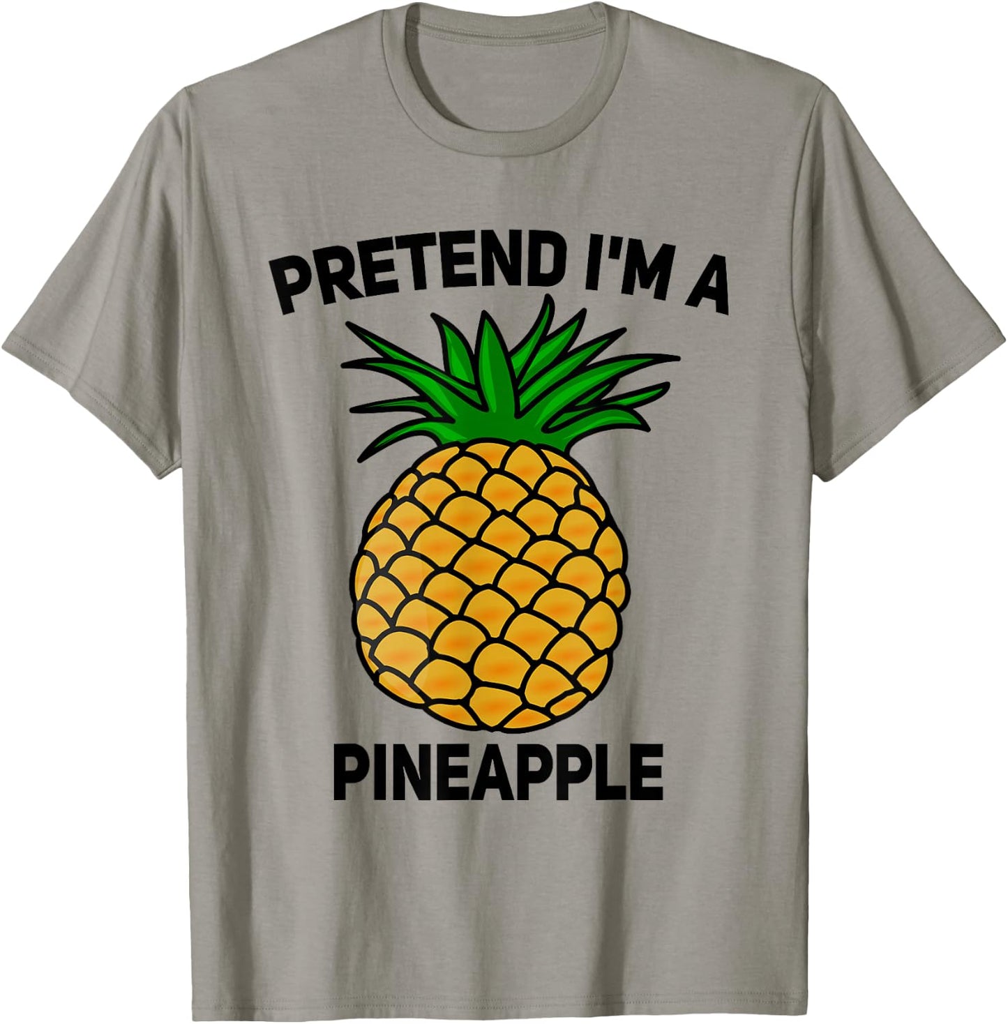 Pretend I'm A Pineapple Funny Halloween Matching Fruit Group T-Shirt - T-Shirt | Sand