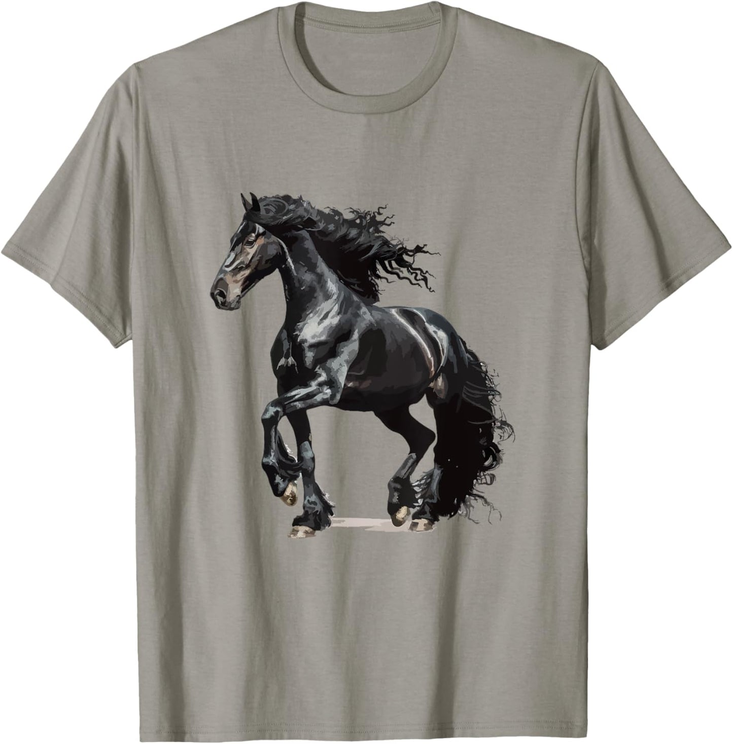 Vintage Friesian horse T-Shirt - T-Shirt | Sand