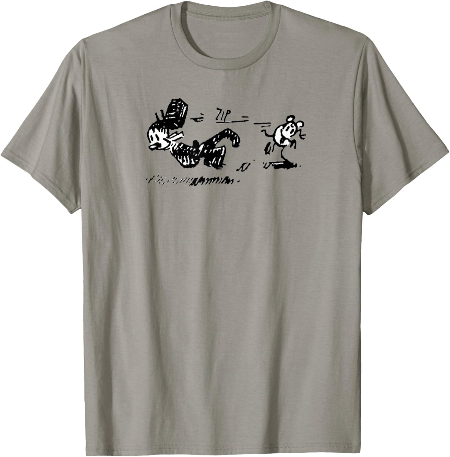 Hooplada Ignatz Mouse , Grey, Small, Classic Fit, , Short Sleeve, Polyester, -Adults T-Shirt - T-Shirt | Sand