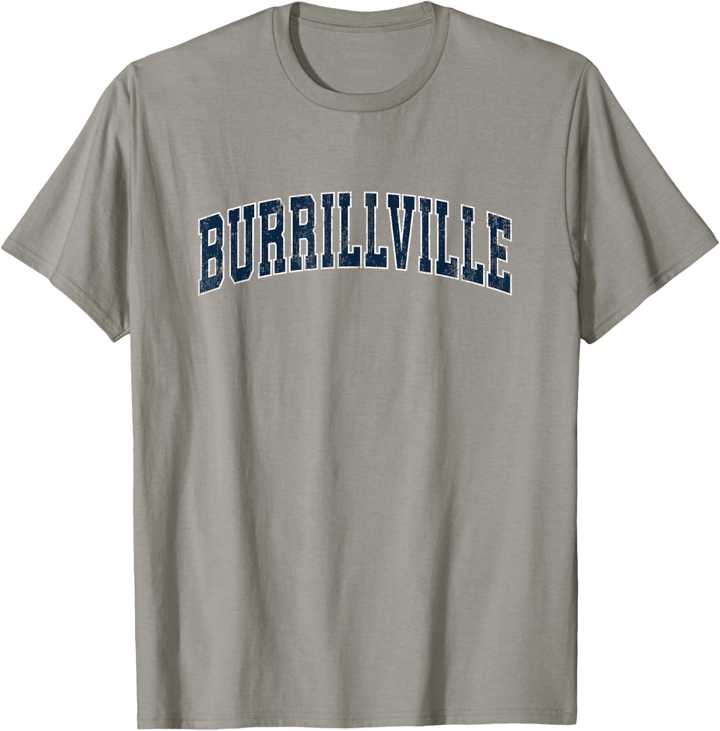 Burrillville Rhode Island RI Vintage Sports Design Navy Desi T-Shirt - T-Shirt | Sand