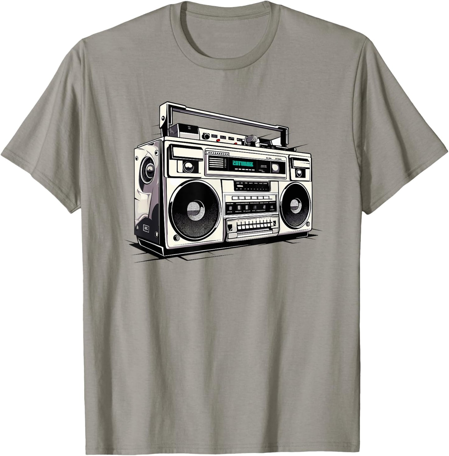 Ghetto Blaster Hip Hop 80's 90's Street Gangster Rap Lover T-Shirt - T-Shirt | Sand