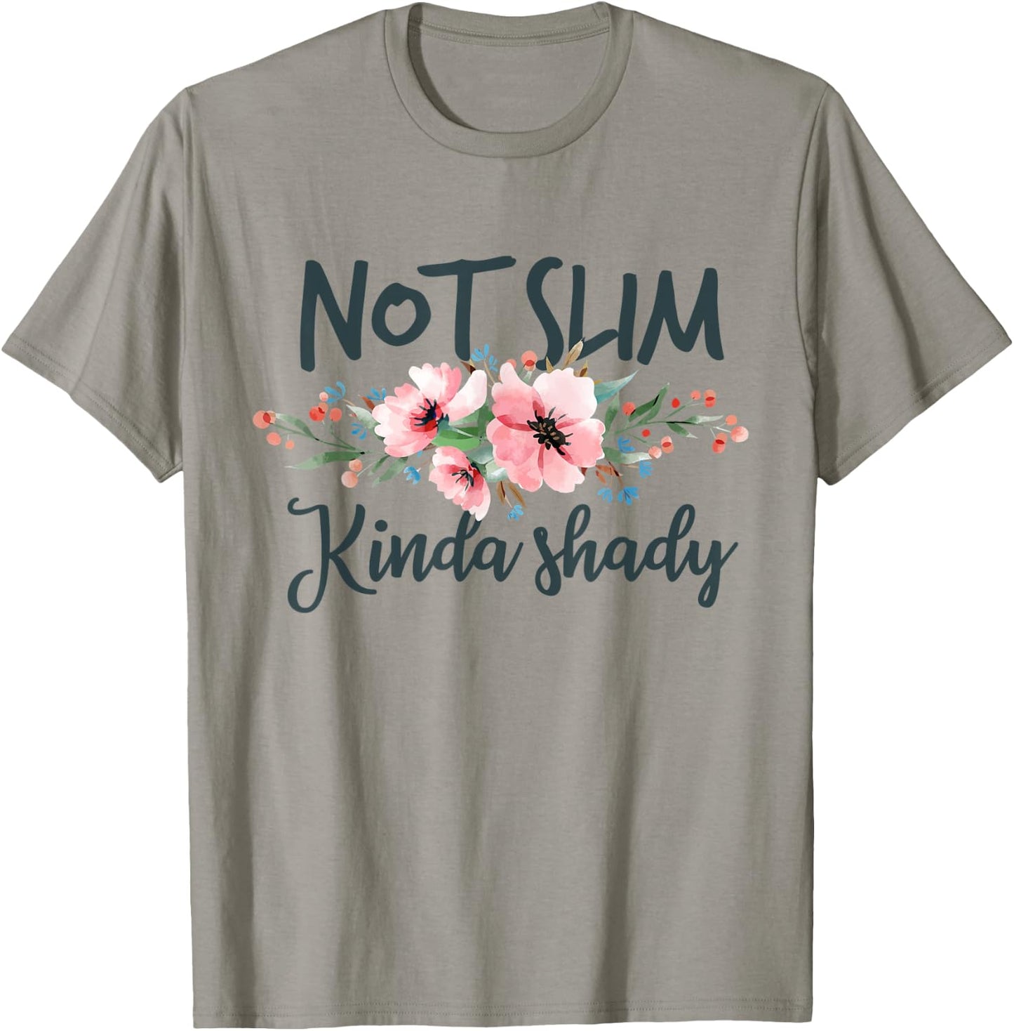 Not Slim Kinda Shady floral T-Shirt - T-Shirt | Sand