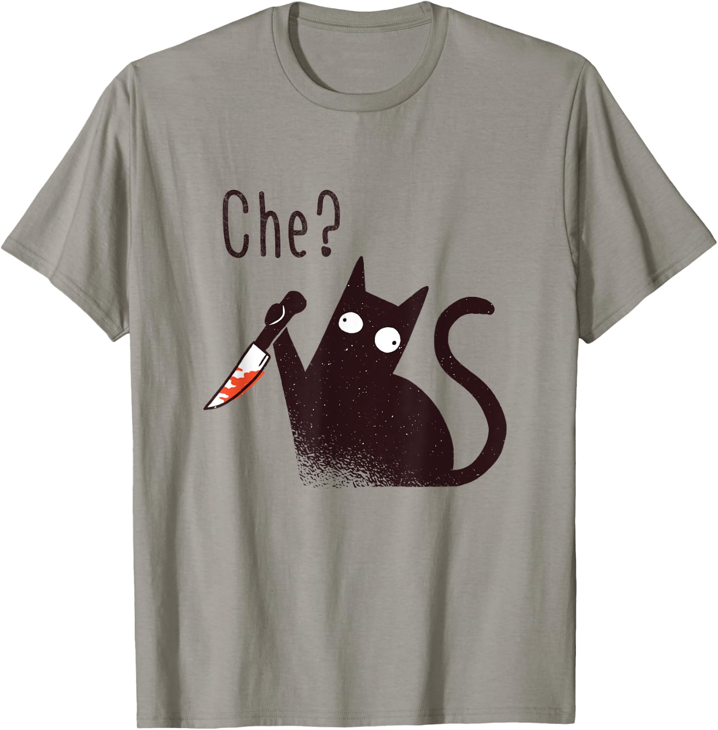 Funny Italian Language Evil Cat With A Knife Women Kids T-Shirt - T-Shirt | Sand