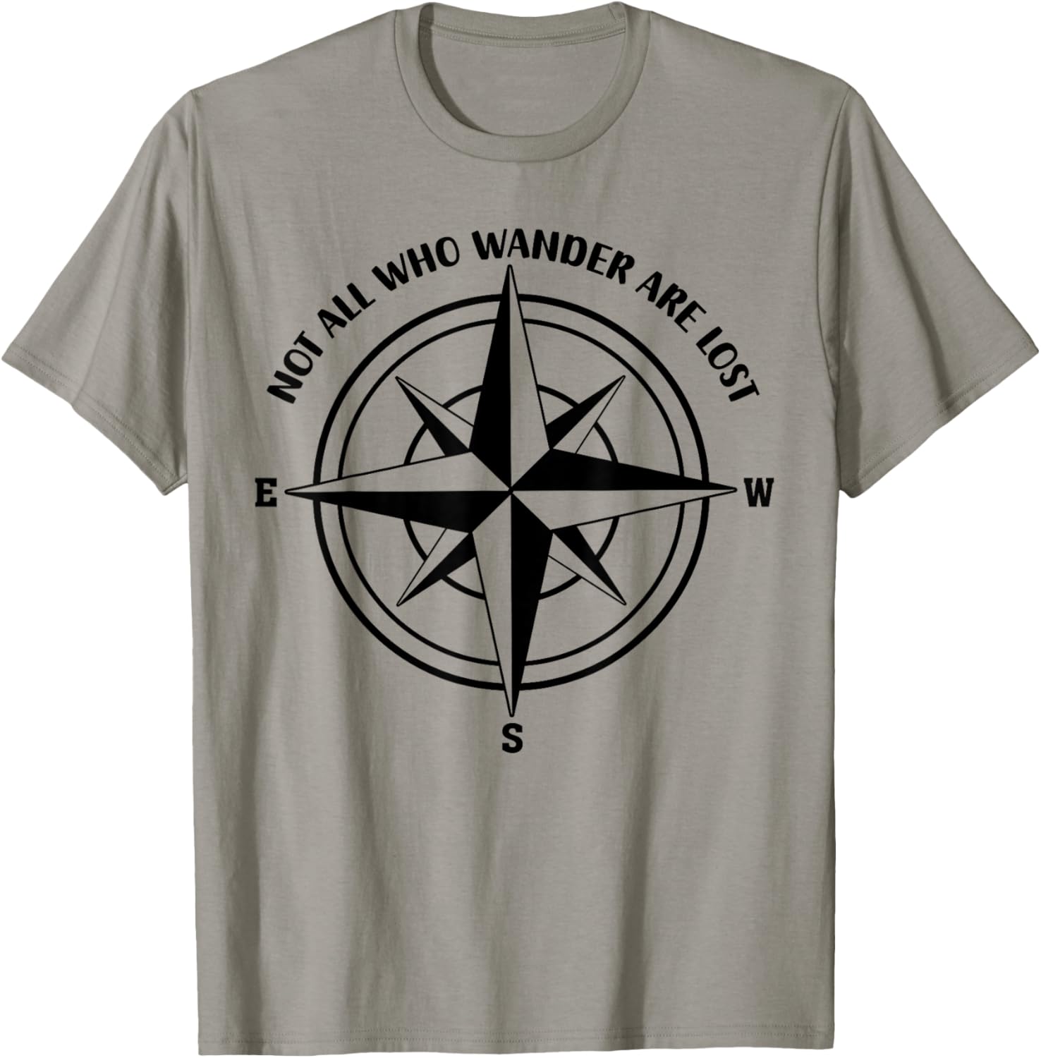 Not All Who Wander Are Lost Awesome Compass Summer Adventure T-Shirt - T-Shirt | Sand