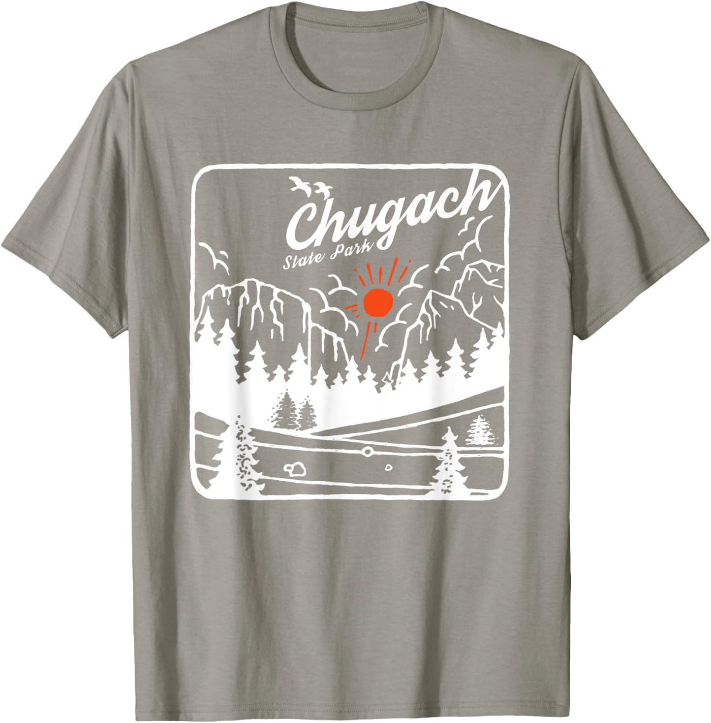 Chugach State Park Alaska Modern Cool AK T-Shirt - T-Shirt | Sand