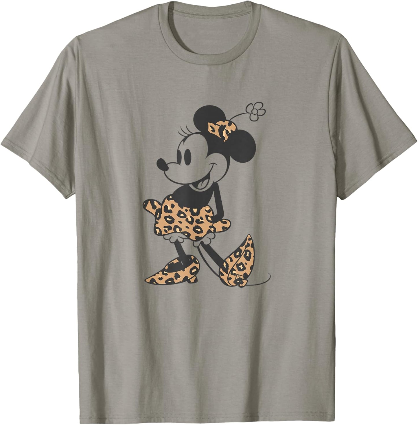 Disney Minnie Mouse Cheetah Print Outfit Small T-Shirt - T-Shirt | Sand