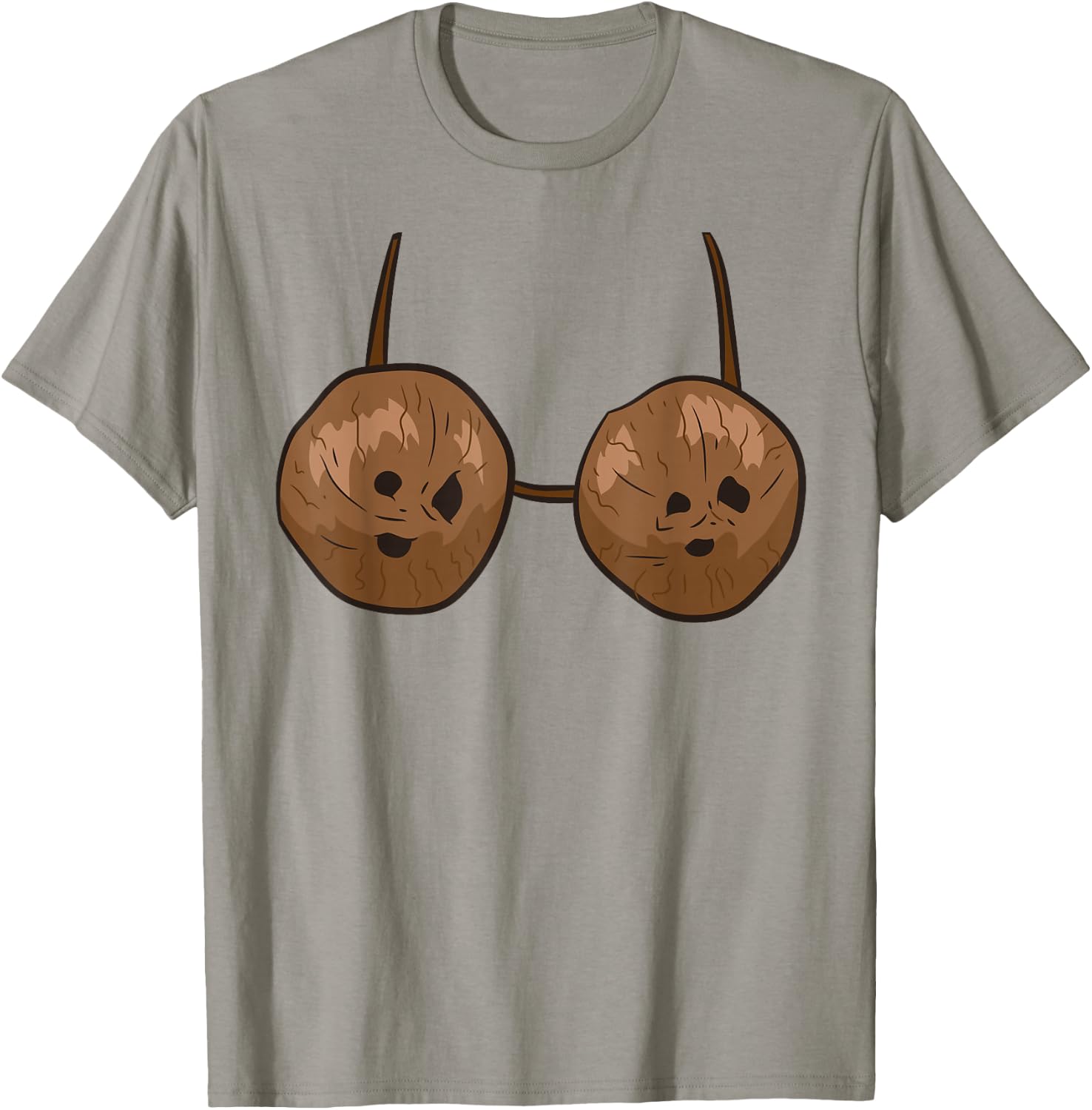 Funny Coconut Summer Coconuts Bra Funny Halloween Costume Women T-Shirt - T-Shirt | Sand