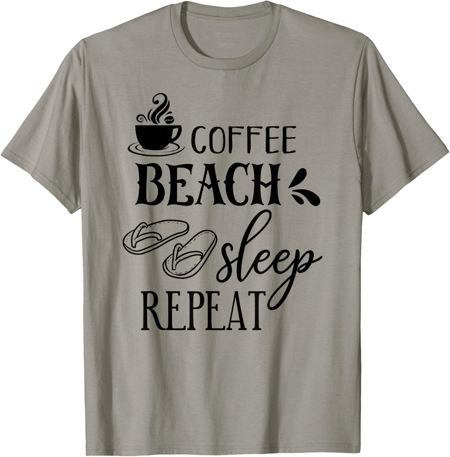 Coffee Beach Sleep Repeat Summer T-Shirt - T-Shirt | Sand