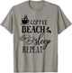 Coffee Beach Sleep Repeat Summer T-Shirt - T-Shirt | Sand
