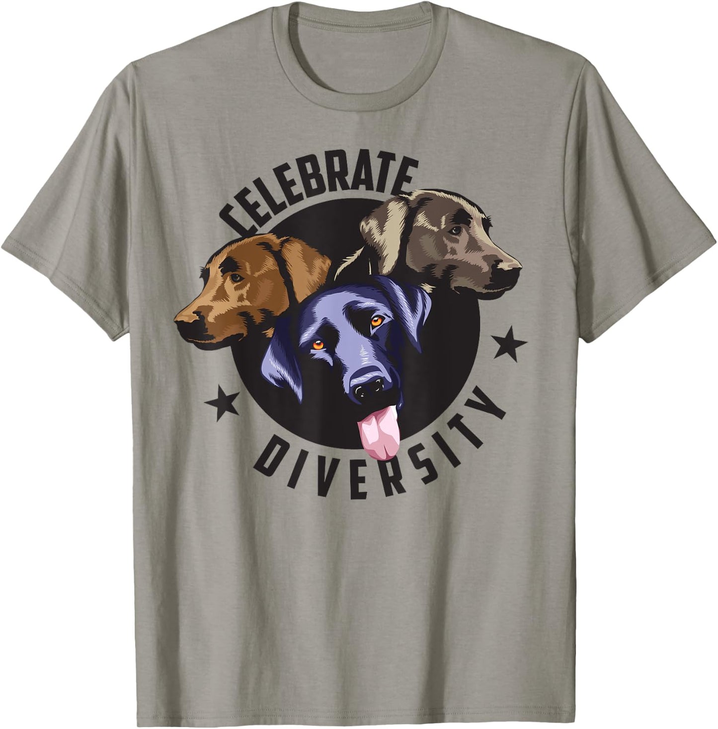 Cool Celebrate Diversity For Labrador Retriever Lovers T-Shirt - T-Shirt | Sand