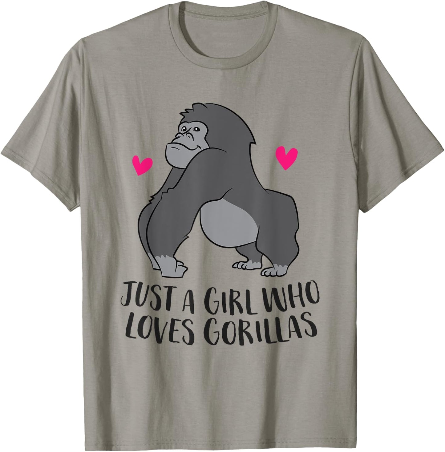 Just a Girl Who Loves Gorillas Cute Gorilla Girl T-Shirt - T-Shirt | Sand