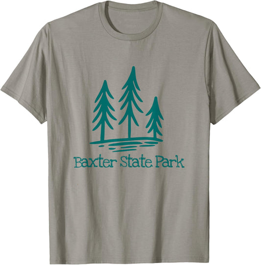 Baxter State Park Maine Hiking Camping Rustic Forest Woods T-Shirt - T-Shirt | Sand