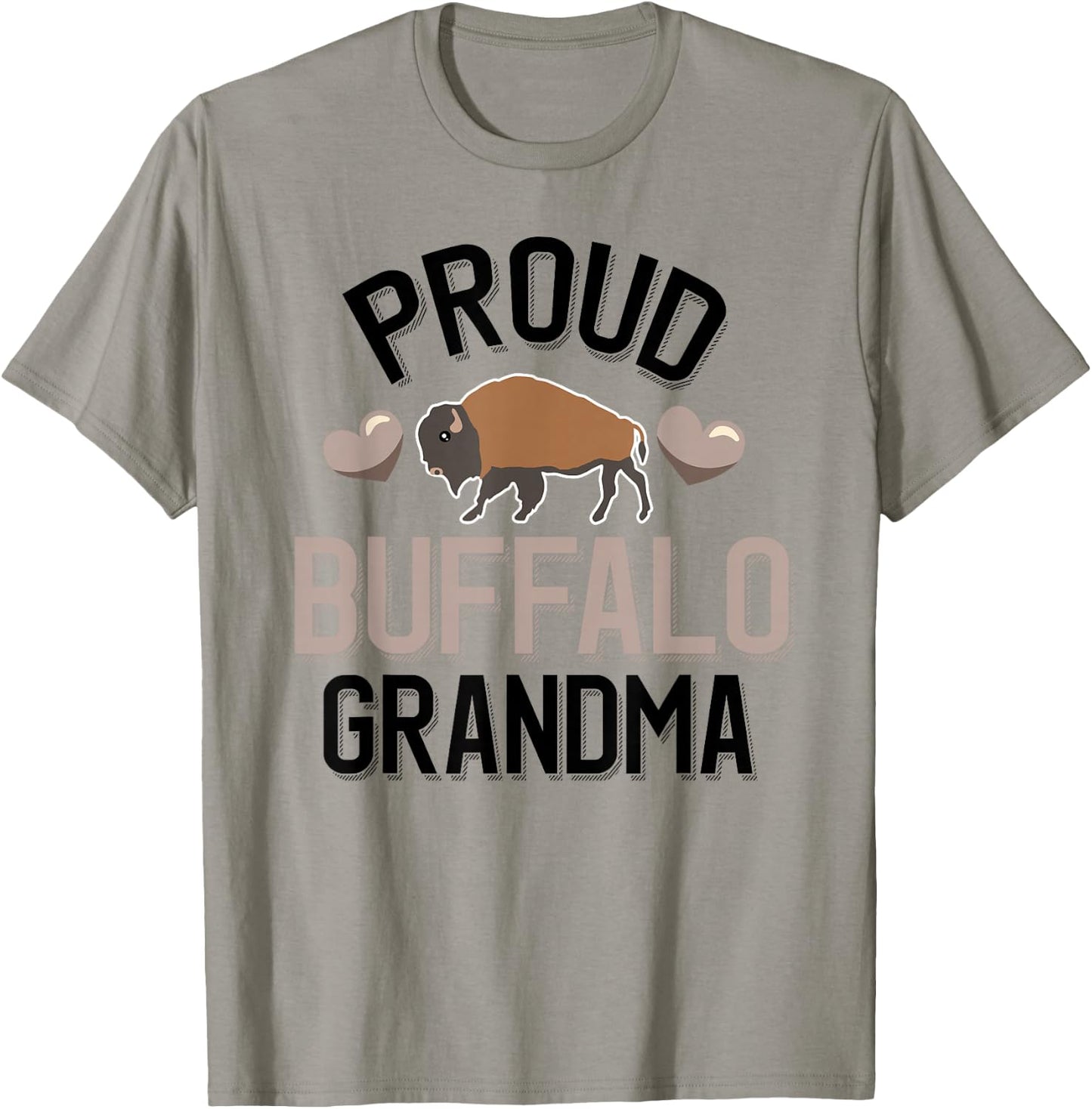 Proud Buffalo Grandma T-Shirt - T-Shirt | Sand