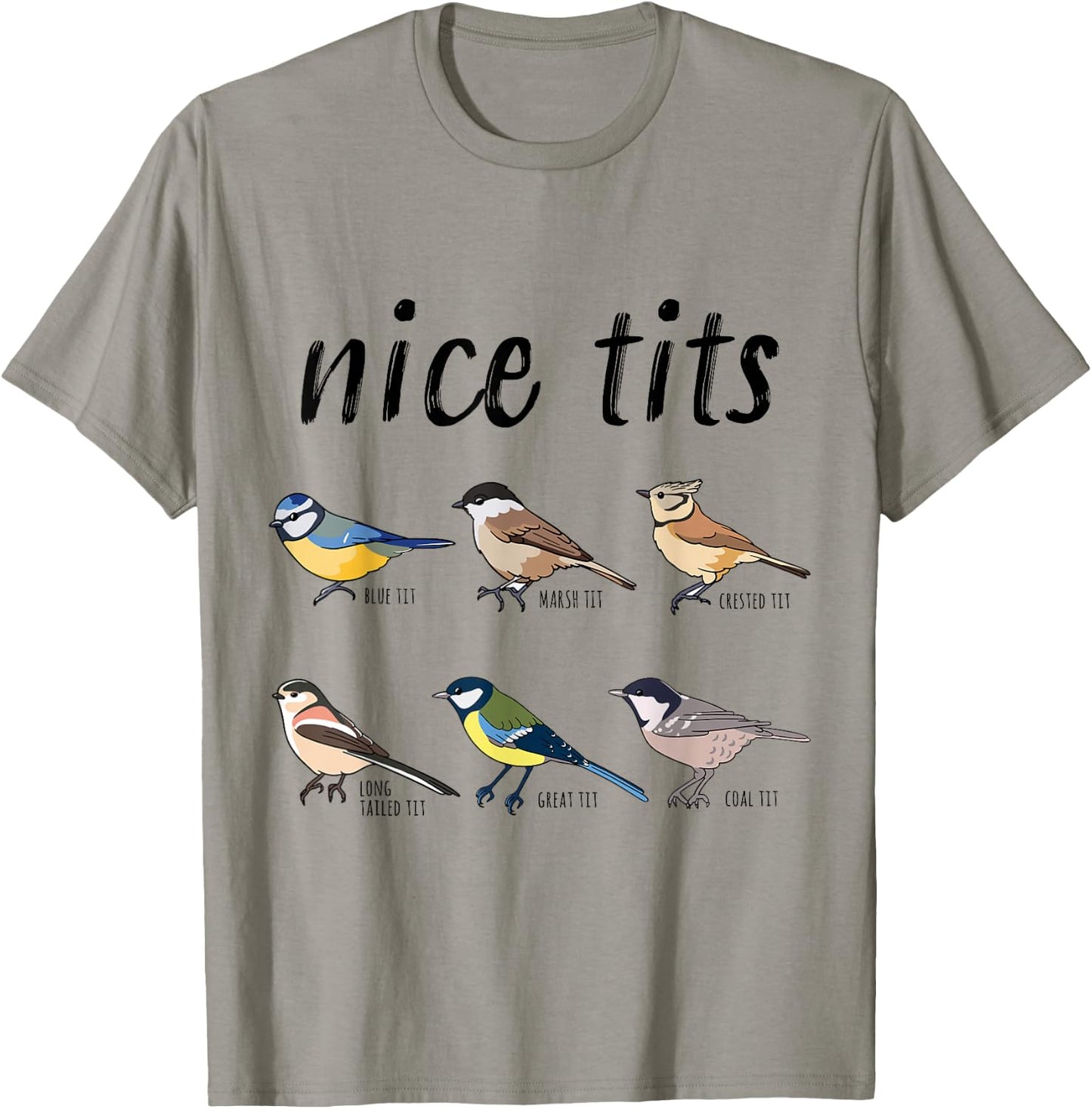 Bird watching Funny "nice tits" Gift Birding T-Shirt - T-Shirt | Sand