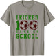 Happy 100 Days of School 100th Day Boys Girls Kids Soccer T-Shirt - T-Shirt | Sand