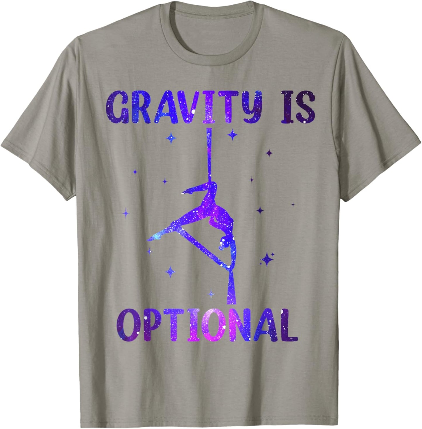 Gravity is Optional Aerial Silks Hammock, Aerialist Circus T-Shirt - T-Shirt | Sand