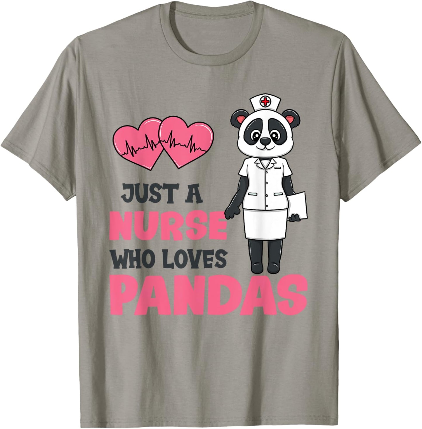 Just A Nurse Who Loves Pandas T-Shirt - T-Shirt | Sand