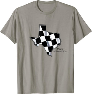 Texas Racing Speedway Checkered Race Flag T-Shirt - T-Shirt | Sand