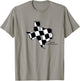 Texas Racing Speedway Checkered Race Flag T-Shirt - T-Shirt | Sand