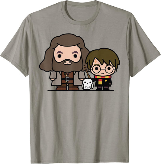 Harry Potter Hagrid Hedwig And Harry Cute Cartoon T-Shirt - T-Shirt | Sand