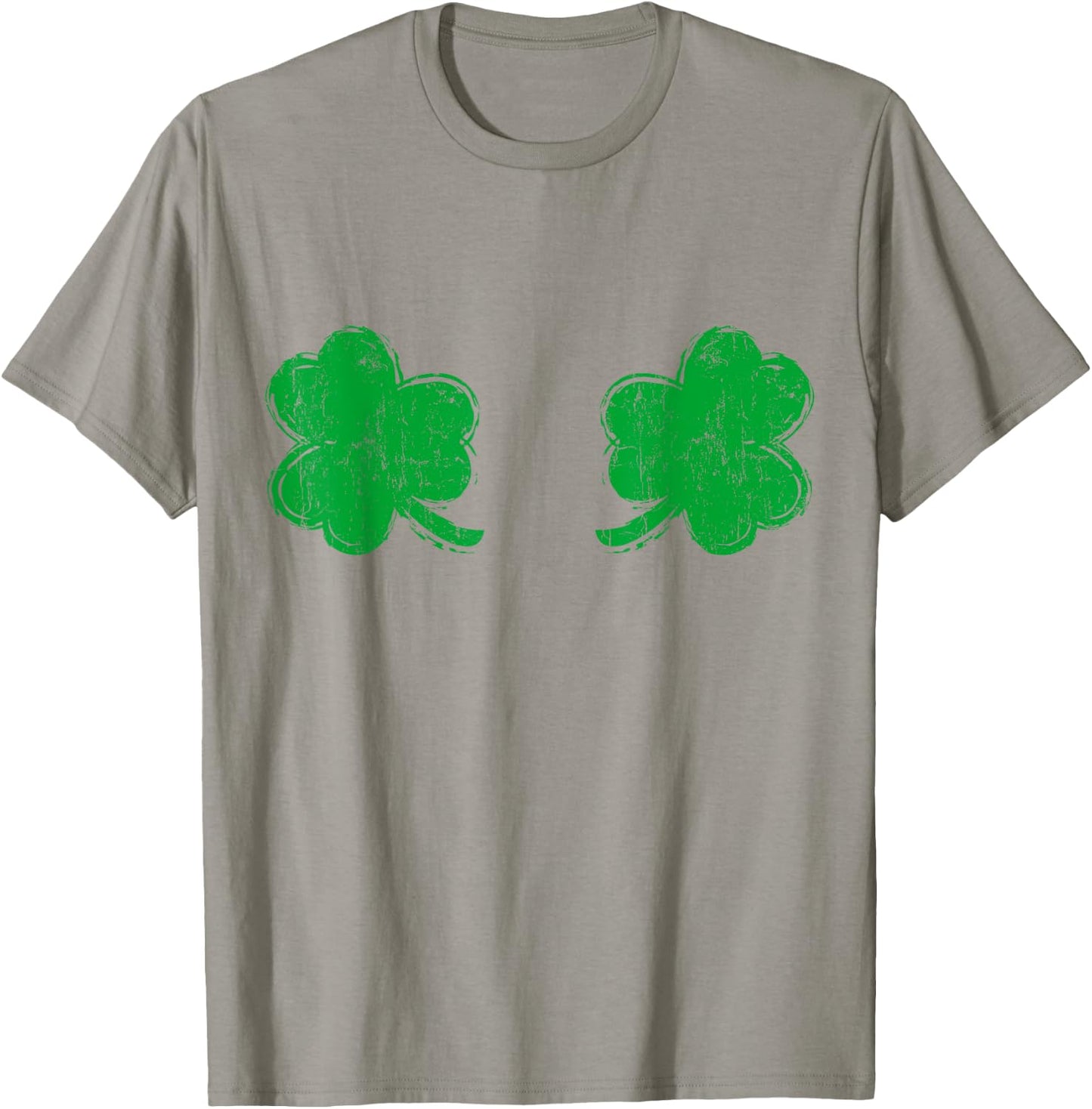 Shamrock Boobs Irish Boobies St Patricks Day Shirt T-Shirt - T-Shirt | Sand