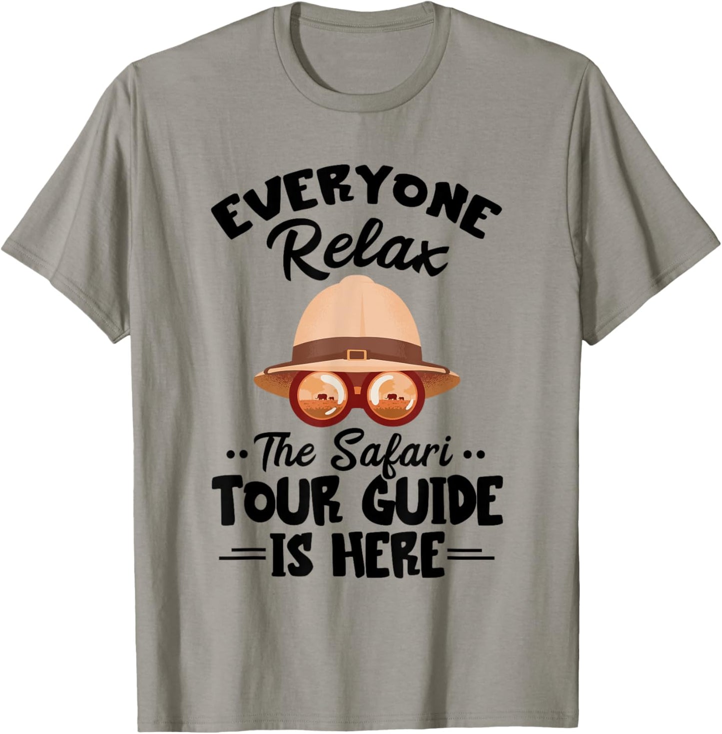 Safari Tour Guide Costume Everyone Relax Safari Tour Guide T-Shirt - T-Shirt | Sand
