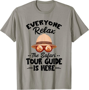 Safari Tour Guide Costume Everyone Relax Safari Tour Guide T-Shirt - T-Shirt | Sand