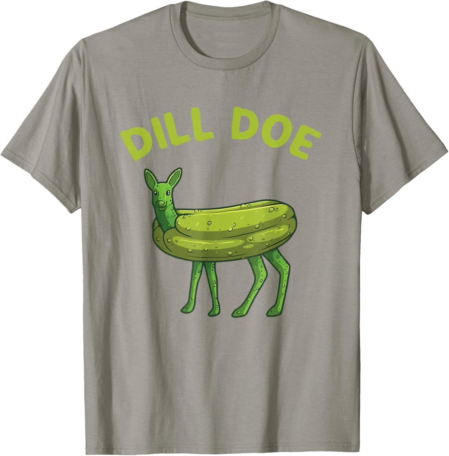 Dill Funny Doe Nature Deer Pickle Adult Women T-Shirt - T-Shirt | Sand