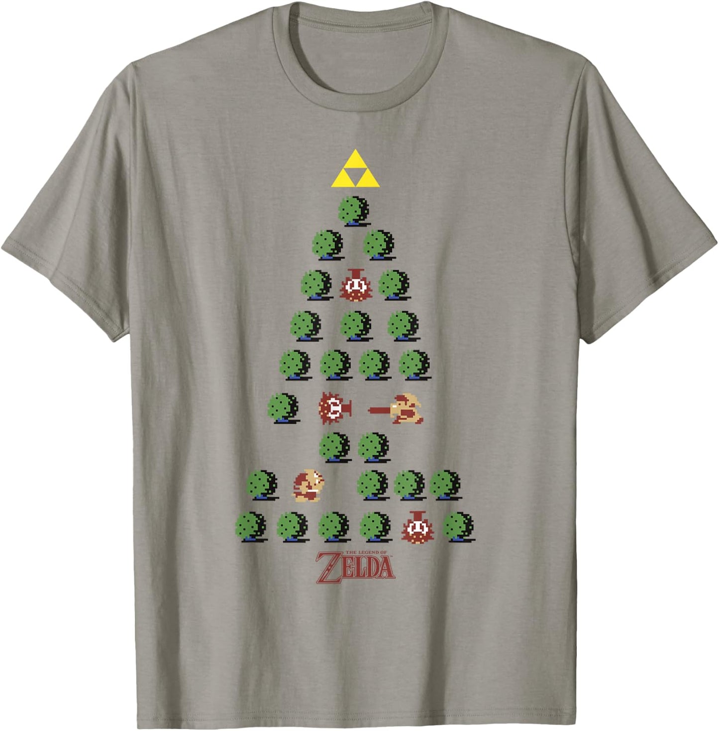 The Legend of Zelda 8-Bit Christmas Tree T-Shirt - T-Shirt | Sand