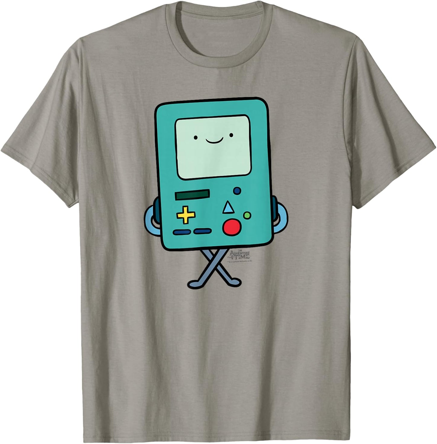 Cartoon Network Adventure Time BMO - Men's White Small Classic Fit Short Sleeve Cotton 60% Polyester 40% Modern Cartoon T-Shirt - T-Shirt | Sand