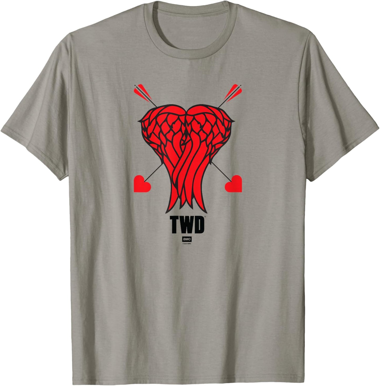 The Walking Dead Daryl Heart Wings T-Shirt - T-Shirt | Sand