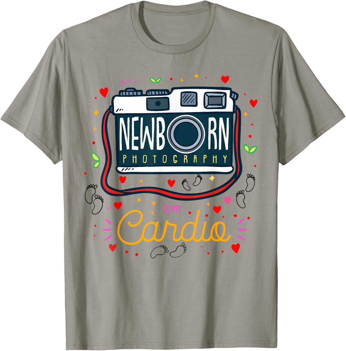 Baby Photographer Gift Newborn Photography Is My Cardio T-Shirt - T-Shirt | Sand