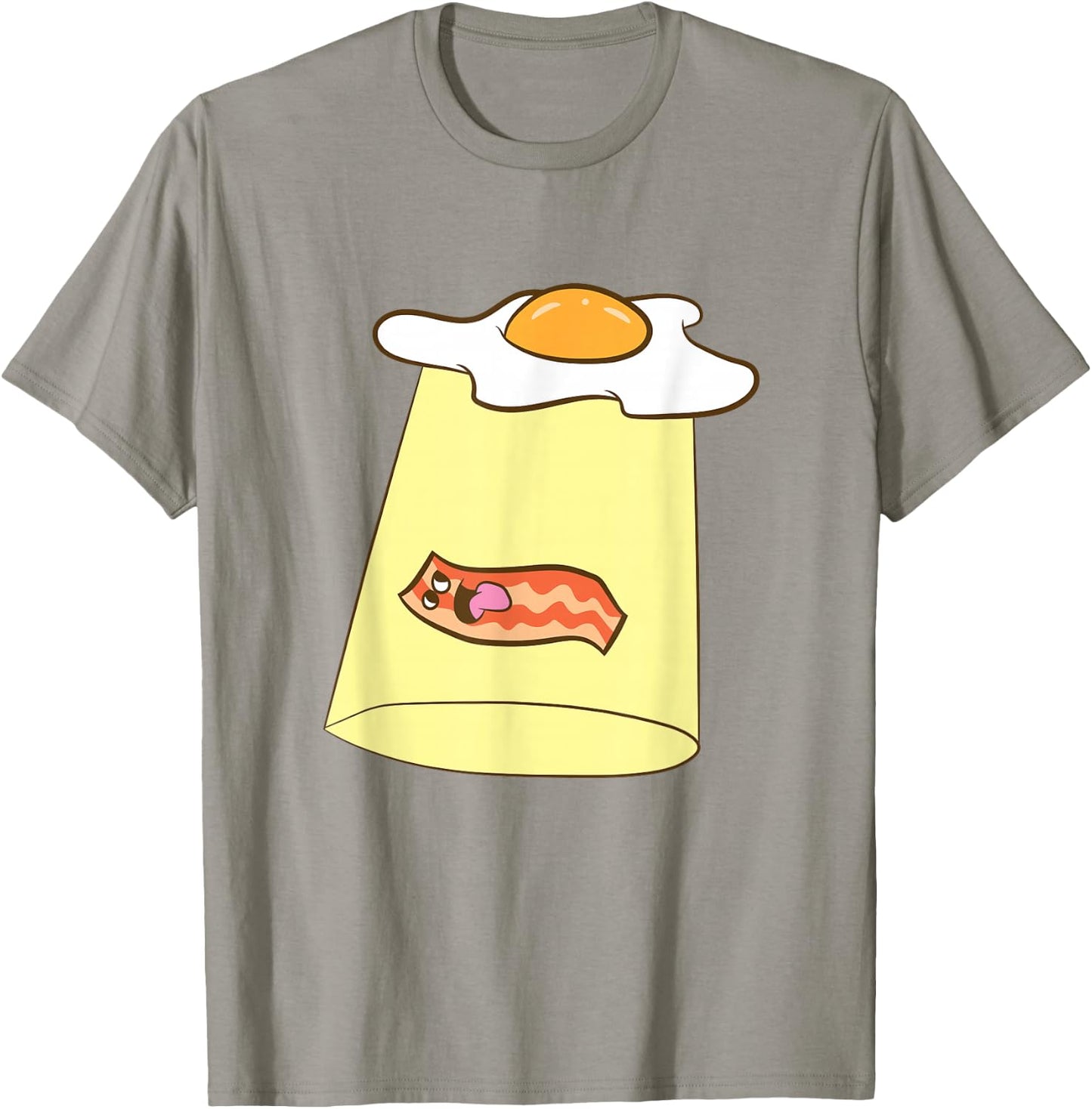 Egg And Bacon UFO Alien Bacon And Eggs Breakfast T-Shirt - T-Shirt | Sand