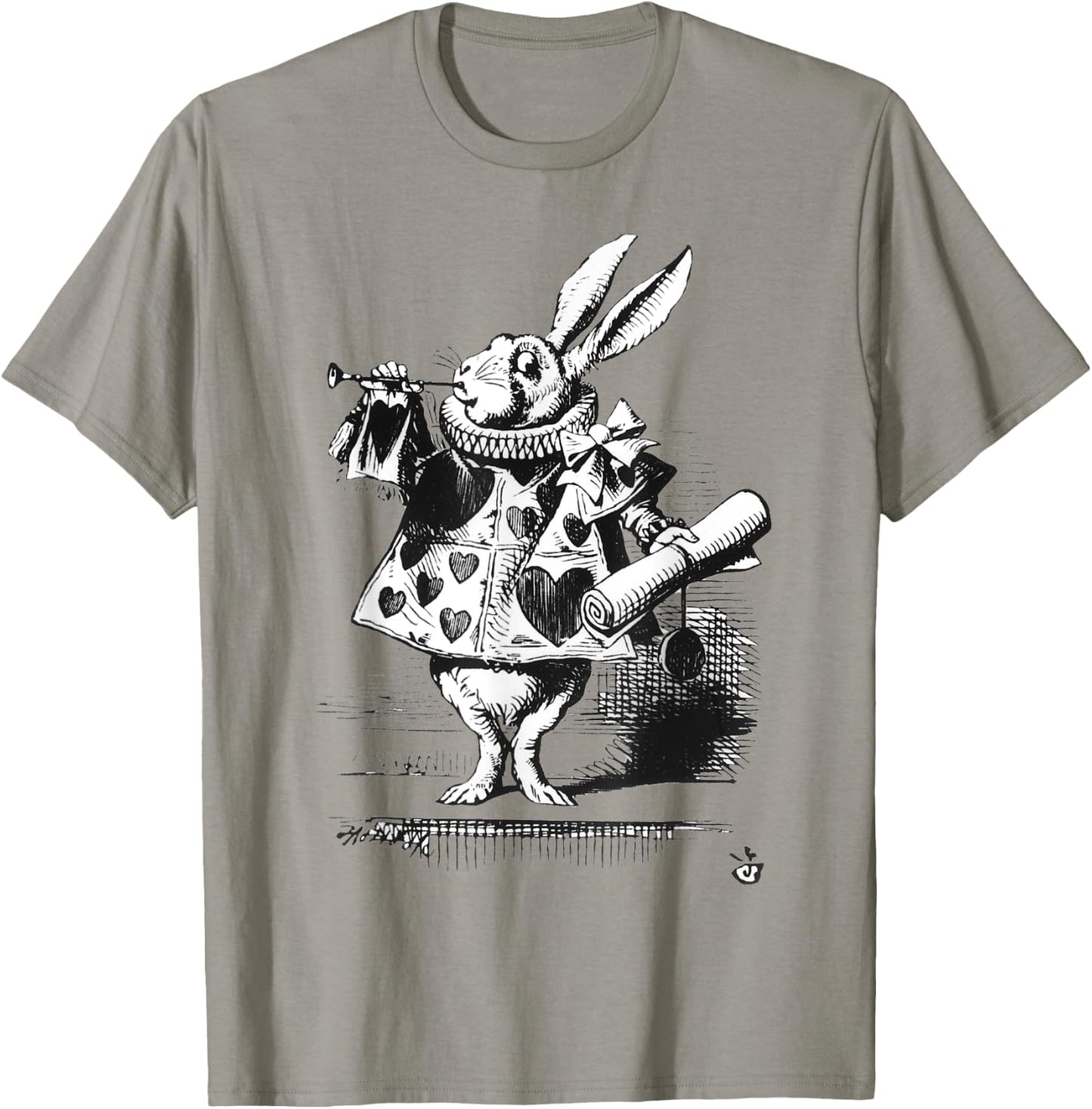 Vintage Alice In Wonderland Retro White Rabbit Costume T-Shirt - T-Shirt | Sand