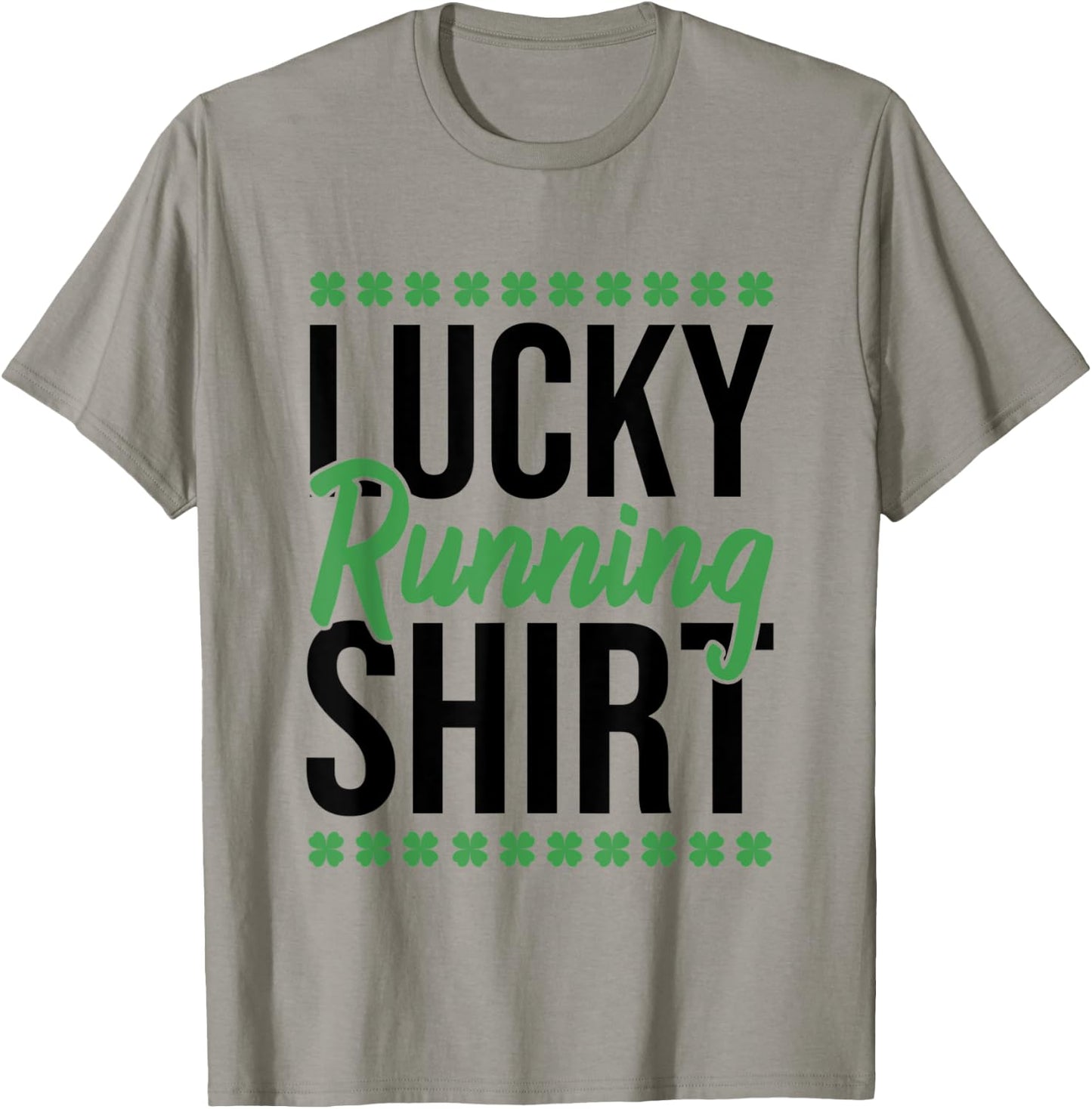 St. Patrick's Day Gym Fitness Marathon Running Lucky Running T-Shirt - T-Shirt | Sand